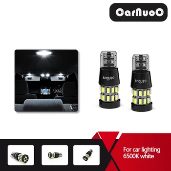 

2x T10 W5W LED Car Turn Side Light Marker Lamp 168 192 Canbus Bulb Auto Parking Bulb License Plate Light 6500K White Accessories