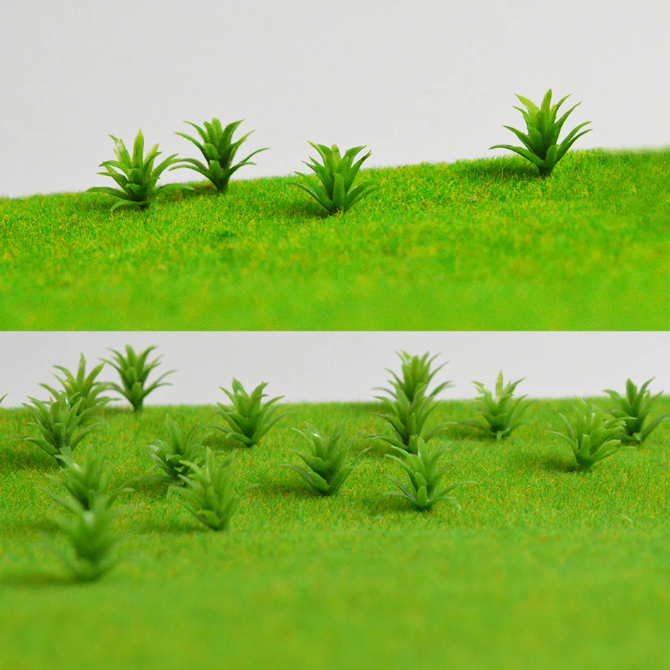 2 Высота модели, см зеленая трава кластера миниатюрные ABS пластиковые цветные растения для diorama крошечные садовые парки декорации