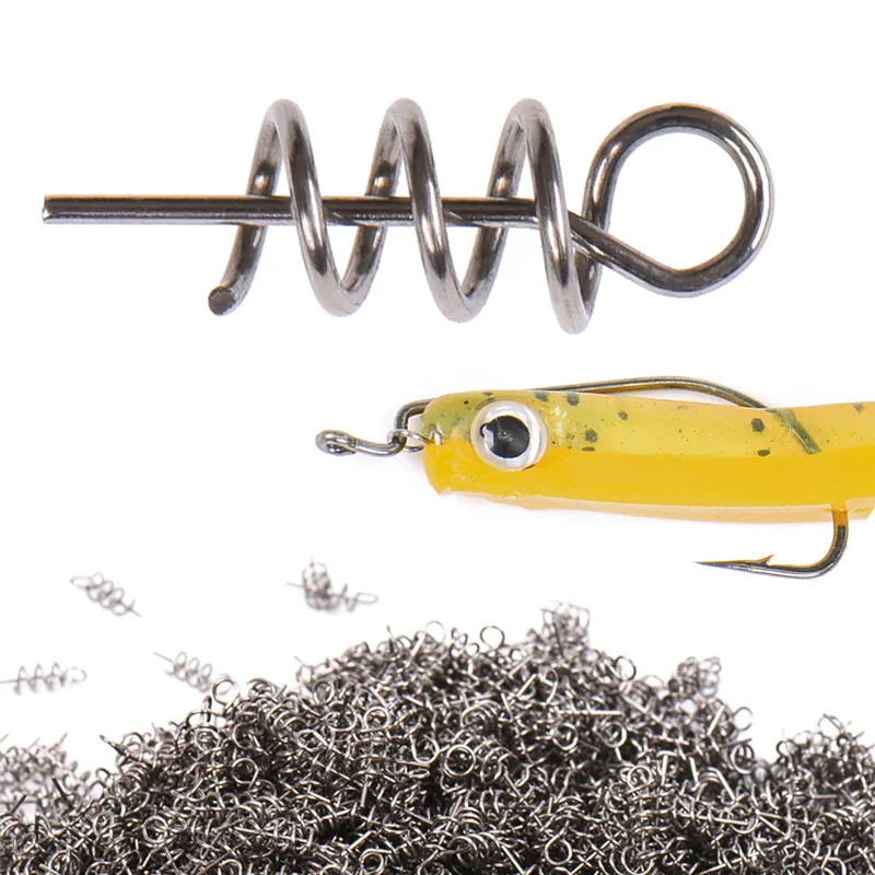 

Soft Lure Bait Spring Twist Lock Stainless Steel Centering Pin For Soft Lure Bait Worm Crank Outdoor Fishing Crank Hook