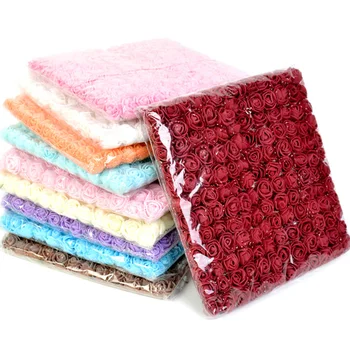 

144Pcs 2cm Mini Lace Foam Rose Artificial Wedding Flower Flower Decoration DIY Garland Rose Bear Accessories Craft Flower