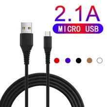 Высокоскоростной Трансмиссия Micro USB кабель для передачи данных 2.1A провод для быстрой зарядки Micro USB зарядный кабель для samsung A50 A70 A30 A30S