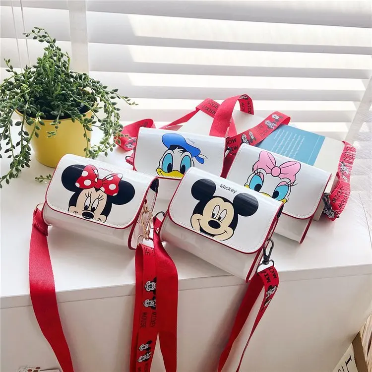 Nueva Disney Daisy Donald chicas bolso de mensajero de los niños de hombro de moda de dibujos animados Mickey Mini ratón monedero bolso cruzado para chica