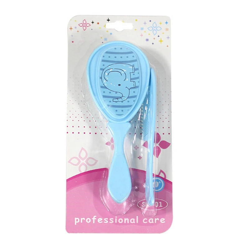 2pcs/set Soft Toddler Brush Comb Brush Cartoon Baby Hairbrush Newborn Hair Brush Infant Comb Head Massager Baby Care