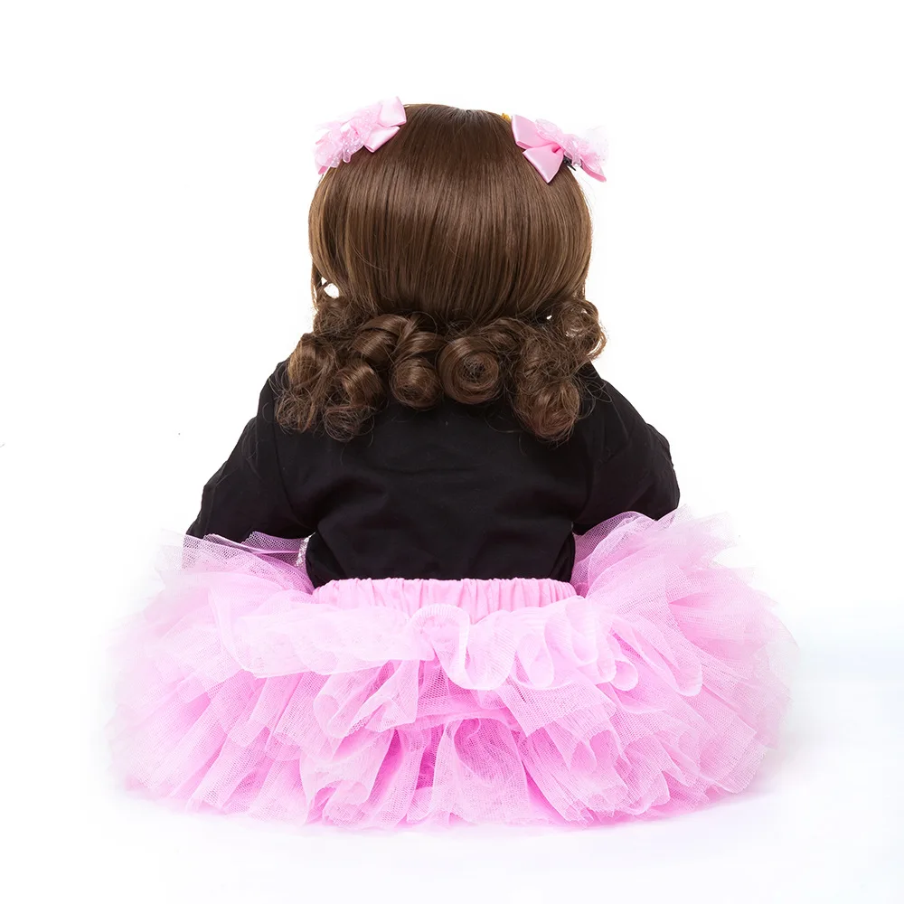 Pickwoo 18 дюймов 48 см bebes кукла-реборн для маленьких девочек Мягкие силиконовые куклы Boneca reborn Brinquedos Bonecas подарки на день детей игрушки