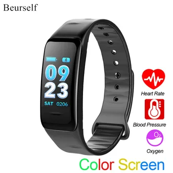 

Smart Bracelet C1S Bluetooth Android iOS Bluetooth Smartwatch Heart Rate Blood Pressure Fitness Tracker Sport Band for Women Men