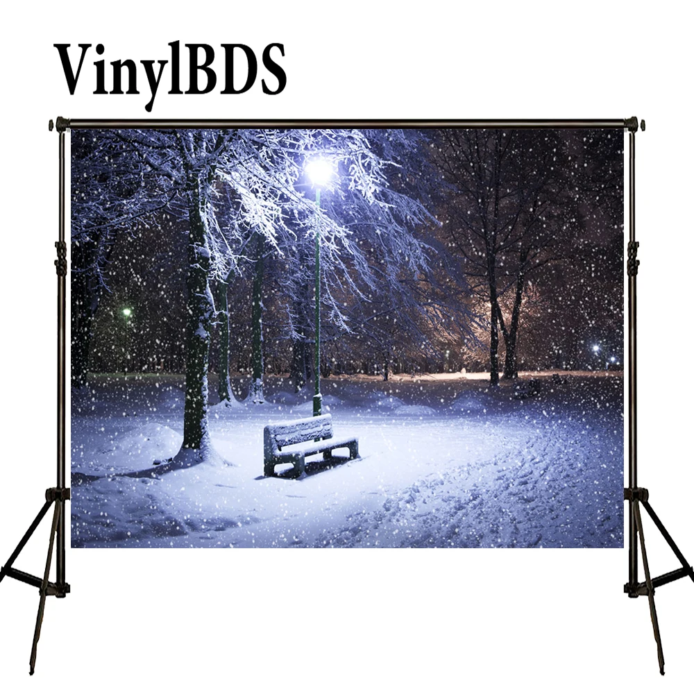 VinylBDS зимний фон для фотосъемки освещение боке декорации Снежный сад фото студия |