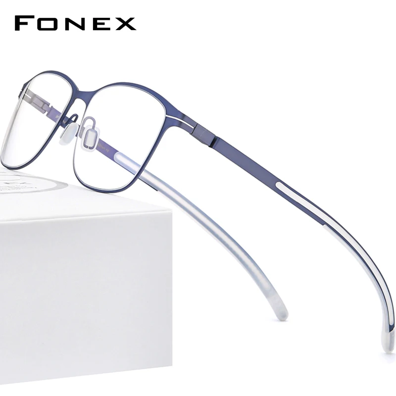 FONEX Мужские оправы из сплава 2020 Новые квадратные оптические для очков