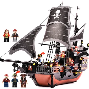 

652pcs Pirates Caribbean Black Pearl Ghost Ship Large Models Building Blocks Educational Birthday Gift Compatible Lepining