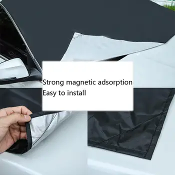 

ONEWELL Anti-frost Anti-fog Car Sun Protector Magnetic Car Front Windscreen Snow Ice Shield Cover Autos Windshield Sunshade