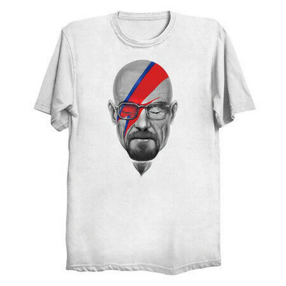 A Lab Insane David Bowie Breaking Bad Walter White Parody T-Shirt S-3Xl For Youth Middle-Age The Elder Tee Shirt | Мужская одежда