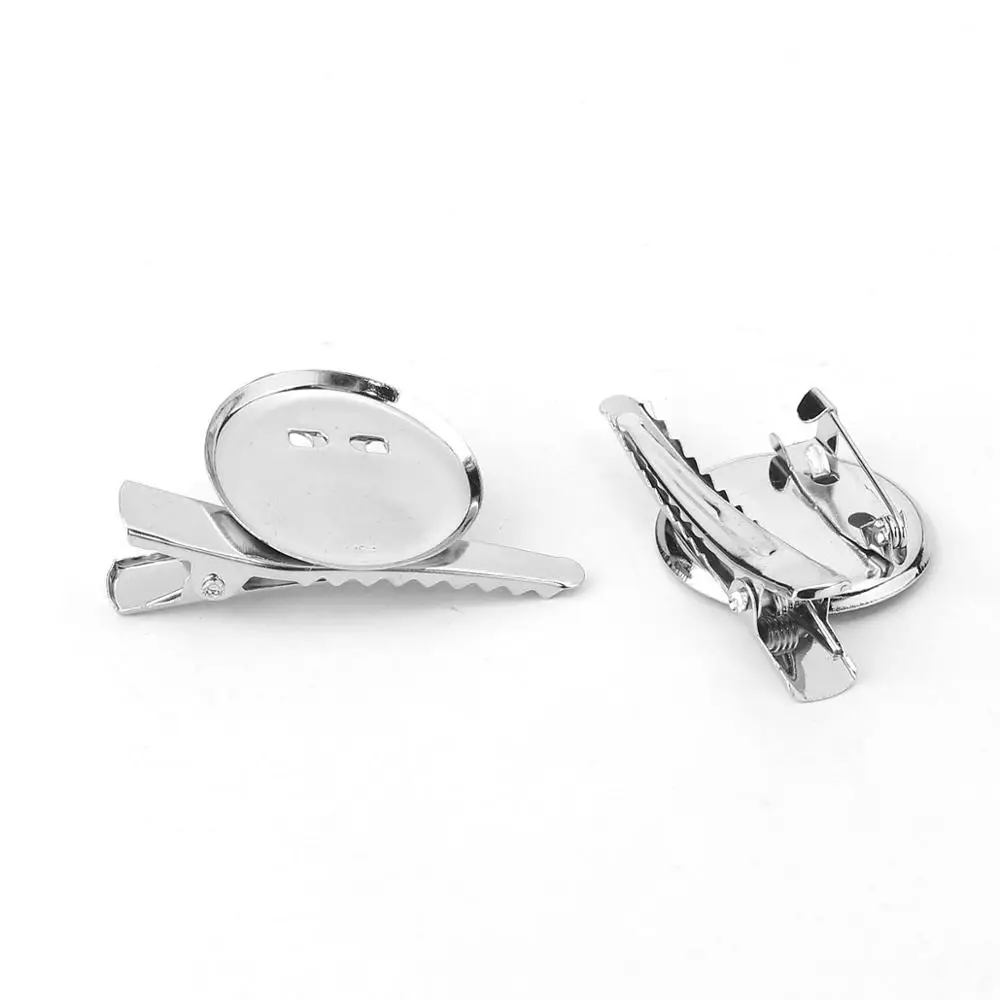 Серебряные украшения DoreenBeads Alligator зубчатый зажим Броши с булавкой иглы 4x2 3 см (Pad 23