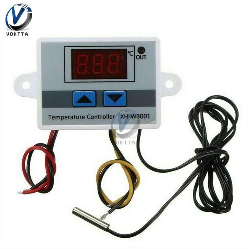 W3001 W3002 Microcomputer Digital Display Temperature Controller LED 110V 220V Thermostat Control Switch Sensor Meter With Probe
