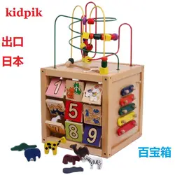 Kidpik Детские Друзья сундук с сокровищами Многофункциональная игрушка с бусинами браслет из бисера Детская игрушка деревянные игрушки