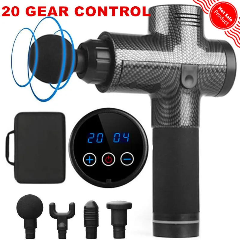 

Deep Tissue Massage Gun Handheld Percussion Massage Gun Therapy Muscle Massager Relaxation Slimming Shaping Massager LCD Display