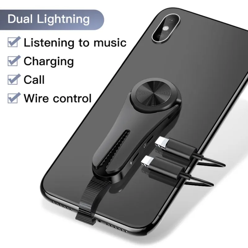 Greatlizard 5 в 1 держатель для телефона адаптер для зарядки аудио вызов проводной контроль держатель на вентиляционное отверстие автомобиля многофункциональный для IPhone
