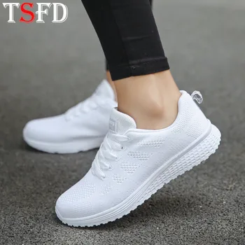 

Big Size Women's Shoes Low Top Sneakers Lightweight Sport Shoes for Women Running Shoe Mesh Breathable Woman Sports Footwear V15
