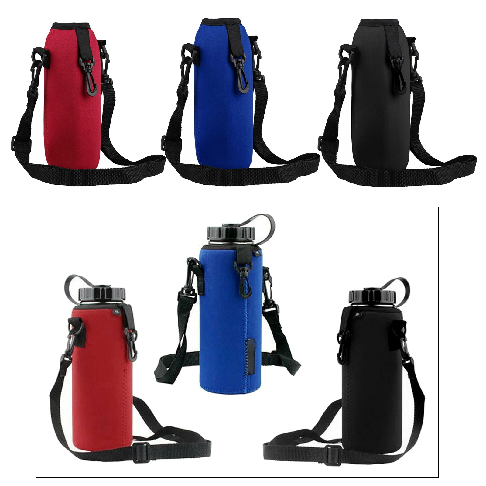 Water Bottle Carrier 750ml Neoprene Water Bottle Carrier Insulated Water Bottle Holder Bag Case