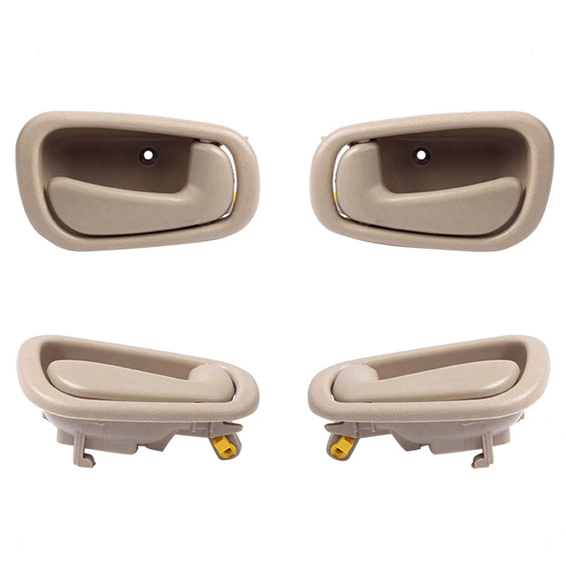 4 шт. внутренняя дверная ручка подходит для 98-02 Toyota Corolla/Chevrolet Prizm Tan бежевый