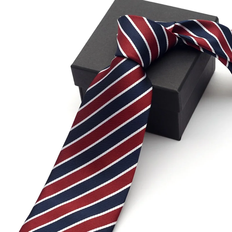 2020 High Quality Brand New Fashion Formal Suit Business Work Red Blue Striped 9cm Necktie Wedding Tie for Men with Gift Box | Аксессуары