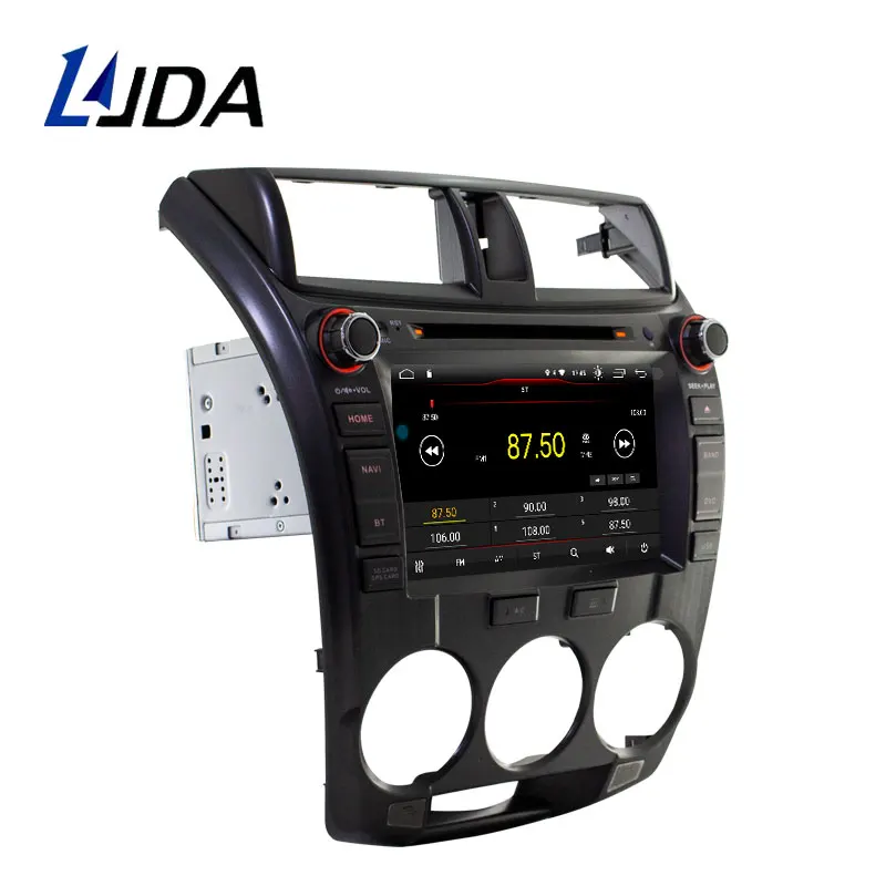 Excellent LJDA 1 Din Android 9.1 Car Radio For Honda CITY 2011-2016 WIFI Car Multimedia Player Stereo GPS Navigation DVD IPS Auto Audio 1