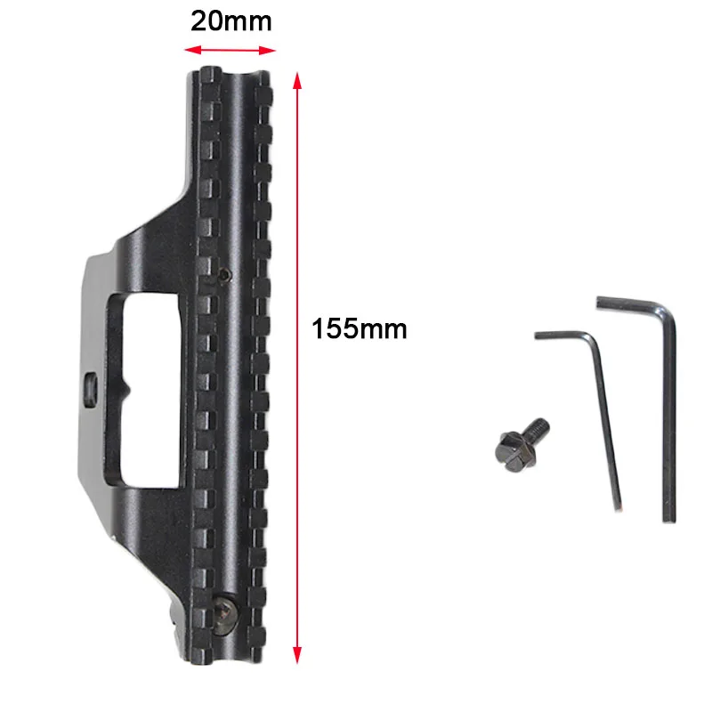 20mm Picatinny Rail Scope Mount For M1A M14 AK47 .308 Rifle 15 Slots Holder Guide Side Scope Sight Adapter Hunting Accessories
