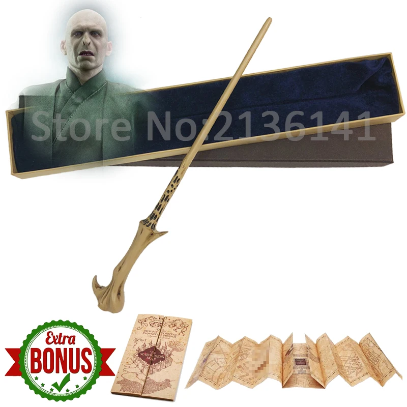 Voldmort 28 Kinds of Potter magic Wand With Gift Box Packing Metal-Core Magic Wand For Children Cosplay Harried Magical Wand With Bonus - Цвет: Voldmort