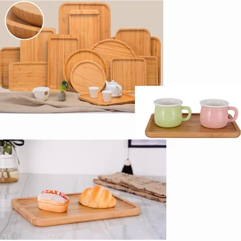 

Serving Tray Bamboo Rectangular Tea Tray Bamboo Plate For Cookie ,Snacks Decorative Coffee Tea Platter