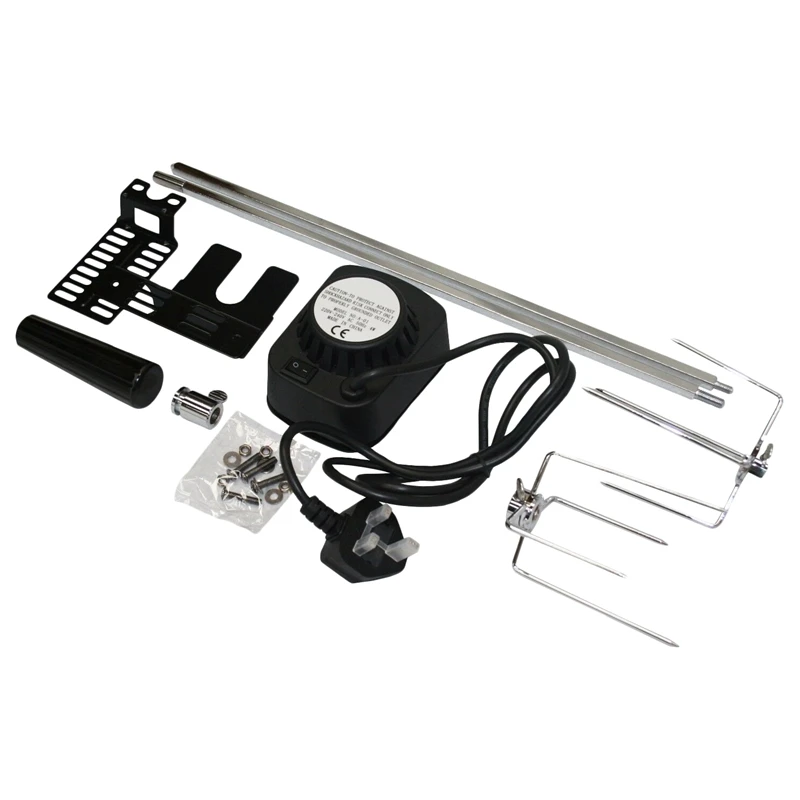 Барбекю гриль вертел Универсальный комплект барбекю мотор для электрического барбекю вилка Великобритании