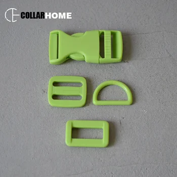 

10 sets plastic clip clasp breakaway buckle D ring 20mm webbing belt adjuster DIY dog collar bags rucksack garment accessories
