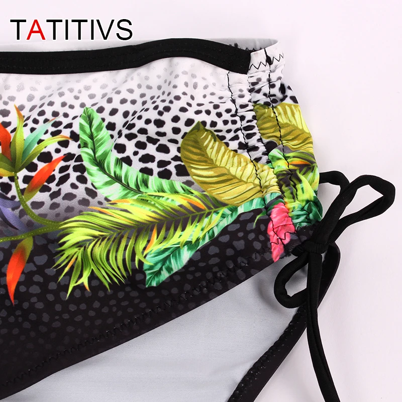 TATITIVS Floral Plus Size Bikini Large Cup Swimsuit Push Up Bikini Set New Summer Women Swimwear Beach Bathing Suit Biquini