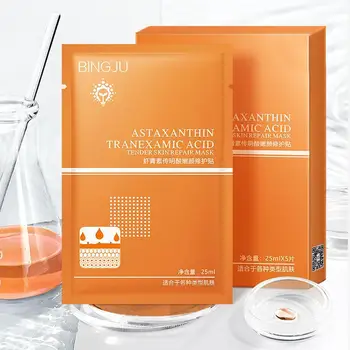

1/5pcs Astaxanthin Tranexamic Acid Mask Moisturizing Repair Smooth Mask Care Skin Control Skin Tender Oil L3A5