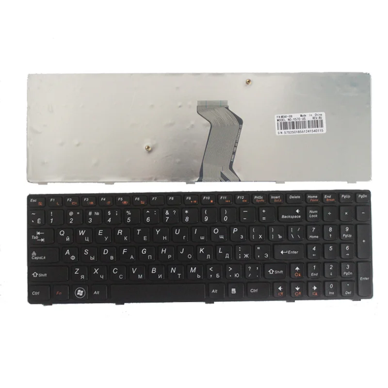 Клавиатура для ноутбука Lenovo Ideapad Y570 Y570N Y570NT Y570P Y570I RU русская клавиатура |