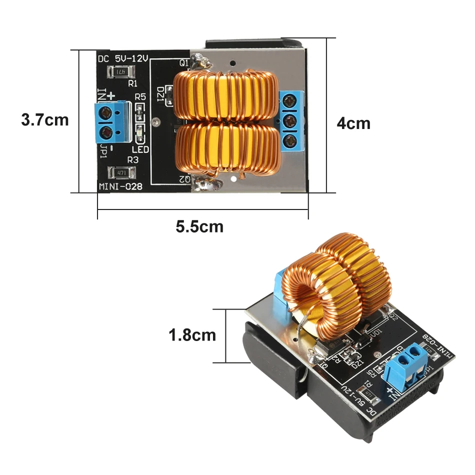 5-12 в 120 Вт мини ZVS индукционная нагревательная плата Flyback драйвер нагреватель DIY плита+ катушка зажигания