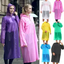 Fashion Unisex Women Men Disposable Raincoat Outdoor Transparent Windproof Rain Coat New