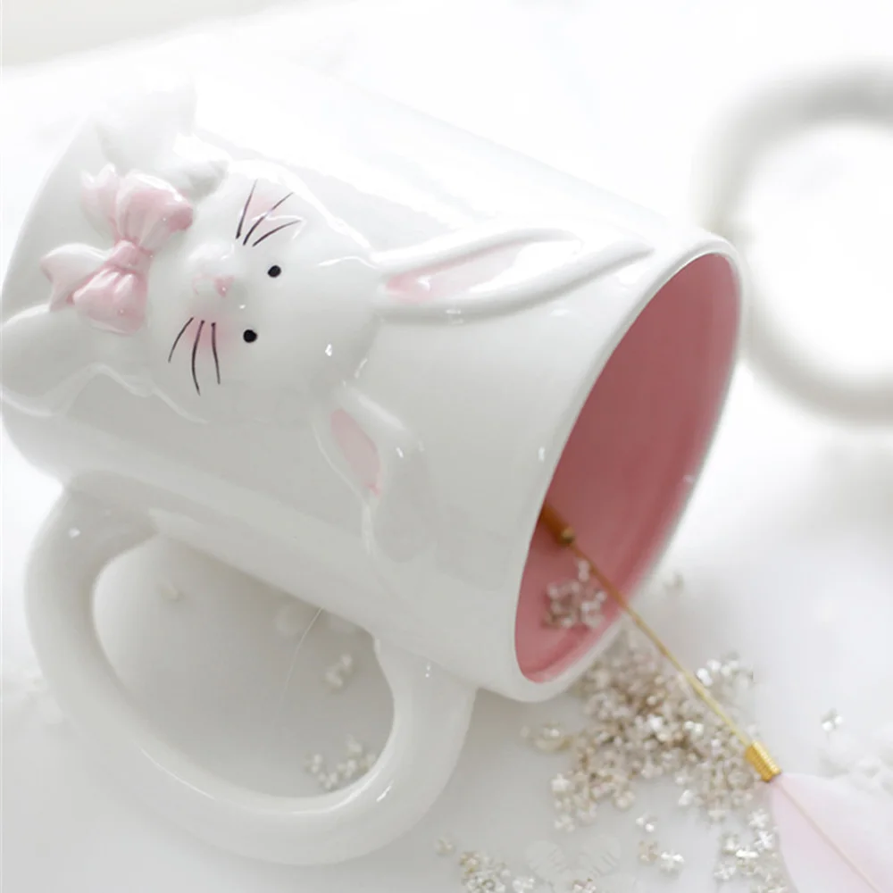Cute Rabbit керамическая кофейная кружка кофейные чашки для чая с молоком творческая