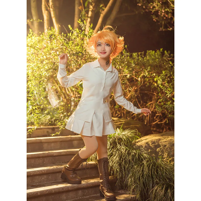 Аниме обещанный Neverland Эмма Косплей Костюм Yakusoku No Хэллоуин костюм девушка
