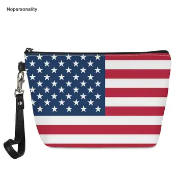 

Nopersonality Classic USA UK Cuba Flag Print Make Up Bags for Women Casual Female Ladies Wash Toiletry Pouch Female Cosmetic Bag