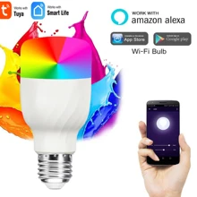 

E27 WIFI Bulb Dimmable Smart LED Light Bulbs Tuya SmartLife APP Music Sync Color Changing Light Bulb for Home Party Decoration