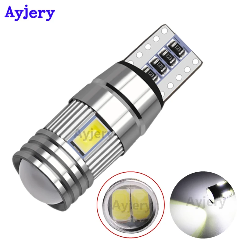 AYJERY 6X T10 Canbus 6 SMD 5730 СВЕТОДИОДНЫЙ Алюминиевый W5W 6SMD 5630 194 168 Can шина без ошибок
