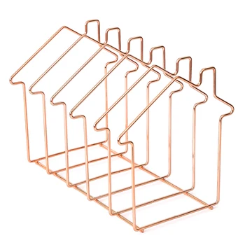 

Simple Iron Art Desktop Storage Book Rack Bookshelf Magazine Holder Organizer Rack For Document Folder Letter - Star Heart Shape