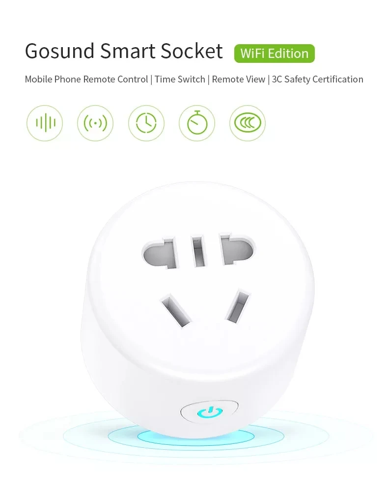 Xiaomi Gosund CP1 Mijia умная розетка домашняя умная Wi-Fi розетка телефонное управление синхронизация дистанционное управление розетка работа с приложением Mijia