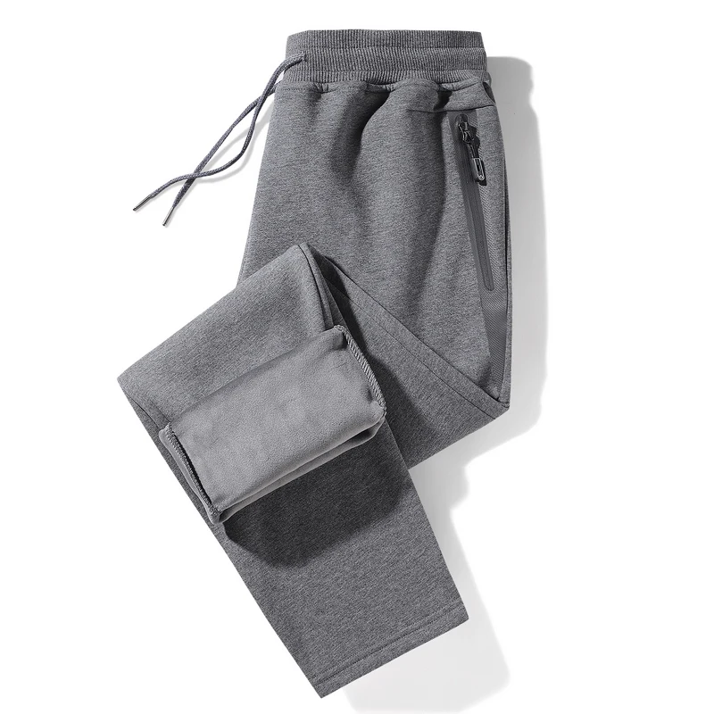 Winter Zip Pockets Thick Warm Fleece Sweatpants Men Joggers Sportswear Casual Track Pants Male Plus Size Thermal Trousers 8XL | Мужская