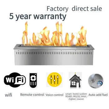 

48 inch wifi real fire intelligent auto smart bio ethanol electric fireplace fire pit