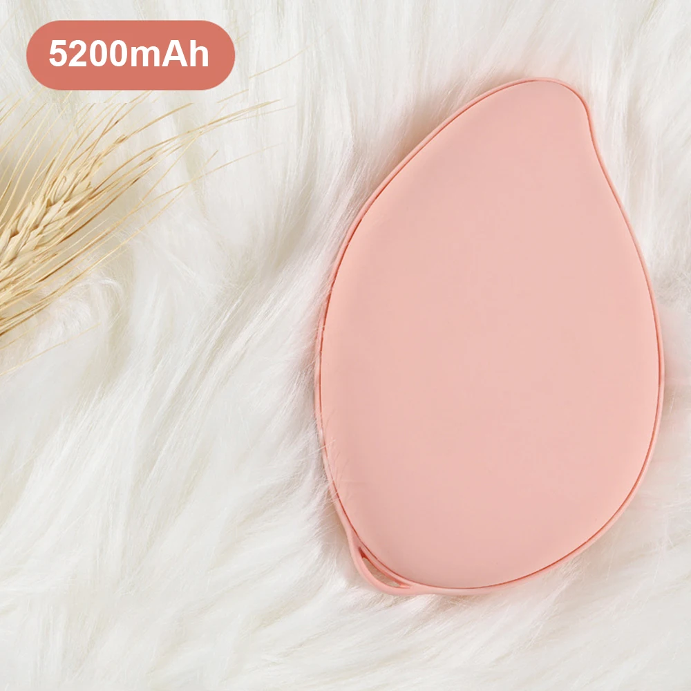 Pink 5200mAh Мини-грелка для рук, зарядка через usb, карман, 5 В/1 А, внешний аккумулятор для телефона, портативный зимний грелка, ручной нагреватель, двусторонний, быстрый нагрев - Цвет: Pink 5200mAh