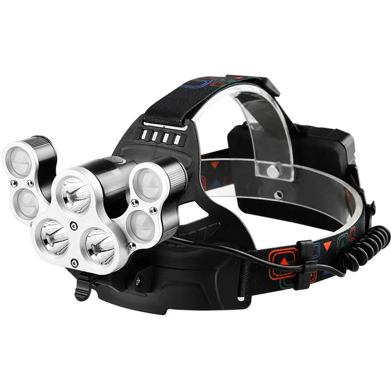 

Cross Border New Style 7LED Major Headlamp USB Rechargeable Outdoor Wearing Flashlight Hunting Night Fishing Headlights