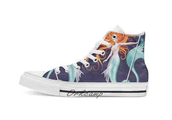 

Siren II Custom Casual High Top lace-up Canvas shoes sneakers Drop shipping