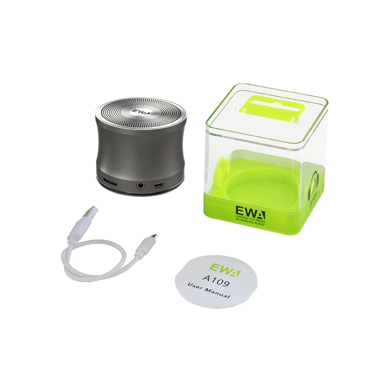 Ewa-alto-falante Bluetooth Portátil de Metal Alto-falantes de Música Aux-in Micro sd Microfone Mãos Livres Caixa de Som em Casa Tws A109 - Image 3