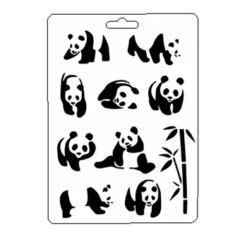 

Animal Panda Stencil Reusable Scrapbooking Stamping Embossing Paper Card Drawing Template Decor Crafts Bullet Journal Stencil