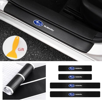 

4PCS Car Threshold Protector Carbon Fiber Door Sill Sticker for Subaru Forester XV Outback Impreza WRX STI BRZ WRC Ascent Legacy