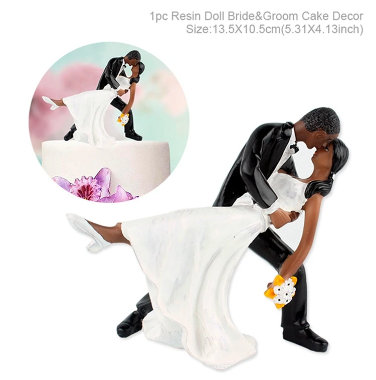 Cake Topper 11 HUIRAN романтическая невеста жених Смола Статуэтка Свадебный торт Топпер сувениры Свадебные украшения для дома Свадебные принадлежности для вечеринок weding - Цвет: Cake Topper 11